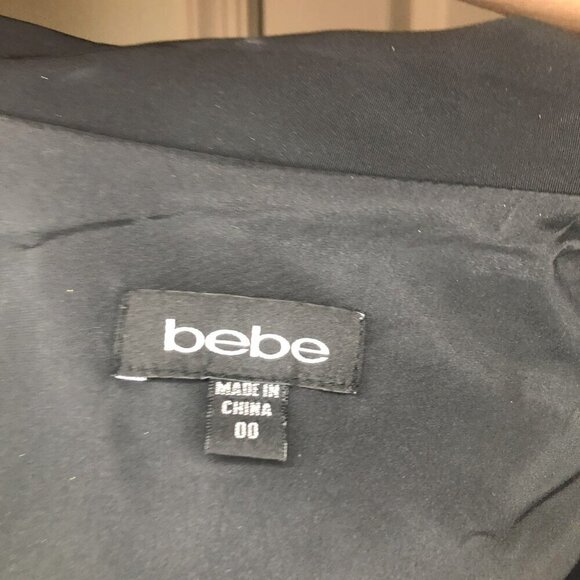Bebe Black Short Sleeve Cropped Jacket Size 00 - Picture 6 of 9